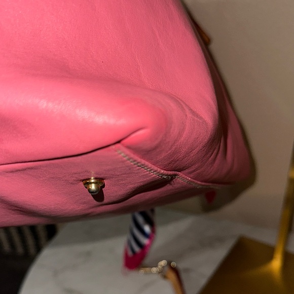 Dooney & Bourke (3) Pink Satchel, Keychain & Make Up Bag - Picture 11 of 17